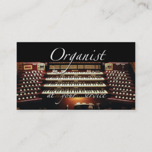 Tarjetas de visita del organista - en su servicio