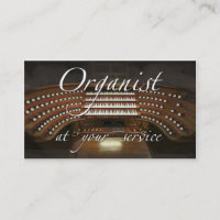 Tarjetas de visita del organista - en su servicio