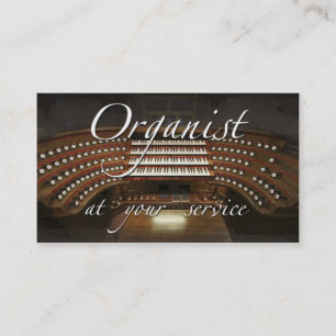Tarjetas de visita del organista - en su servicio