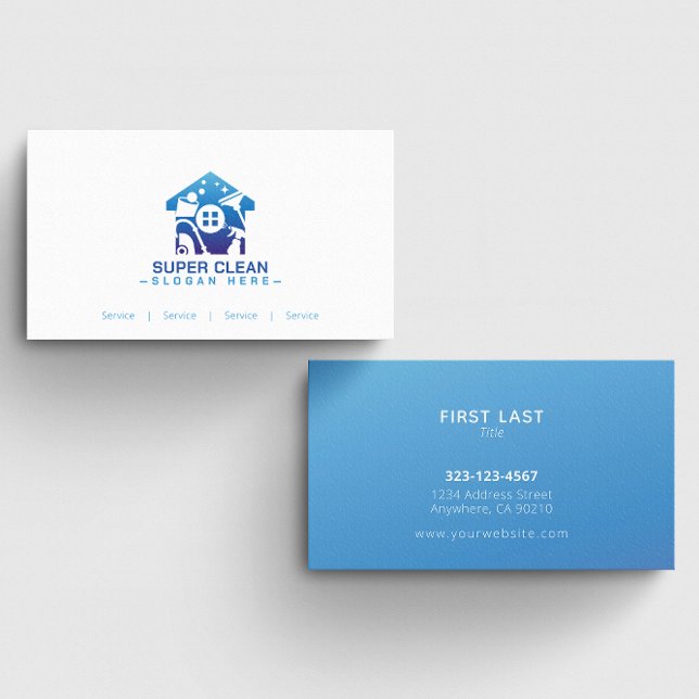 Tarjetas de visita del organizador de limpieza del (Subido por el creador)