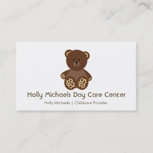 Tarjetas de visita del oso de la guardería/de la