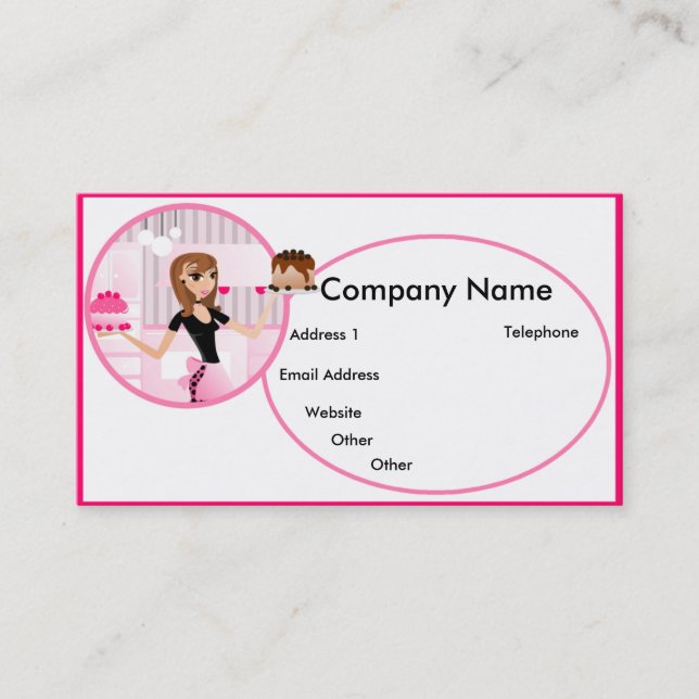 Tarjetas de visita del panadero/de la (Anverso)