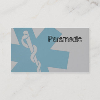 Tarjetas de visita del paramédico