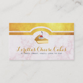 Tarjetas de visita del pastel de queso