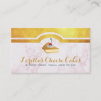 Tarjetas de visita del pastel de queso