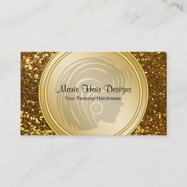 Tarjetas de visita del pelo de la belleza (Anverso)