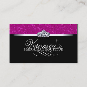 Tarjetas de visita del pelo y del purpurina del