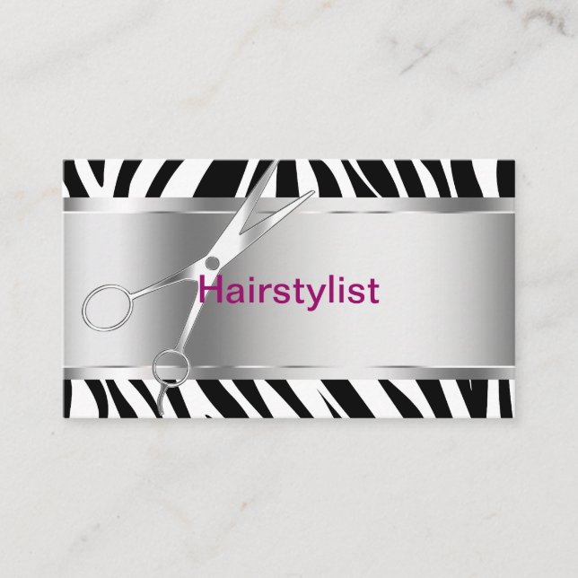 Tarjetas de visita del peluquero (Anverso)