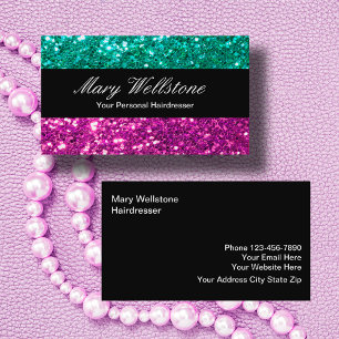 Tarjetas de visita del peluquero de la belleza