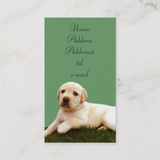 Tarjetas de visita del perrito de Labrador