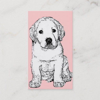 Tarjetas de visita del perrito de Labrador