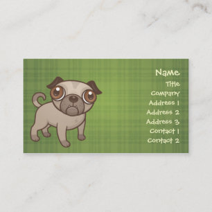 Tarjetas de visita del perrito del barro amasado