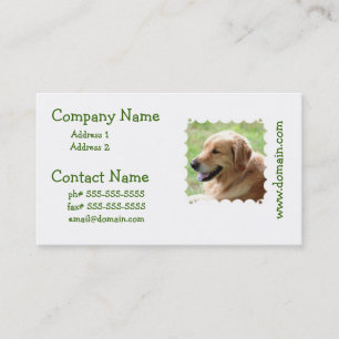 Tarjetas de visita del perrito del golden