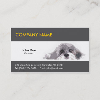 Tarjetas de visita del perro casero