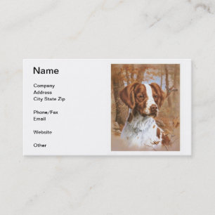 Tarjetas de visita del perro de aguas de Bretaña