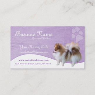 Tarjetas de visita del perro:: Pomeranian D2b