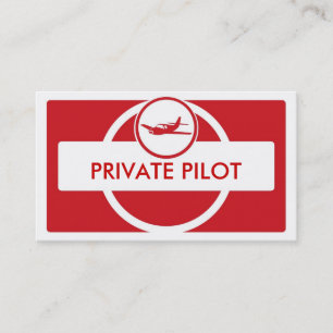 Tarjetas de visita del piloto de avión pequeño bla
