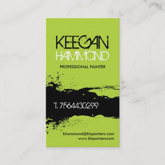 Tarjetas de visita del pintor (Anverso)