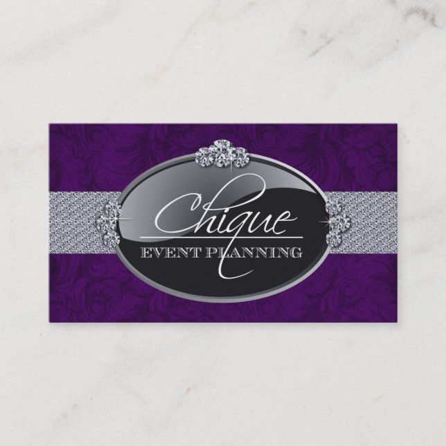 Tarjetas de visita del planificador de eventos (Anverso)