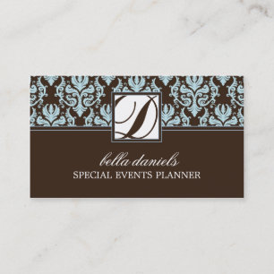 Tarjetas de visita del planificador de eventos