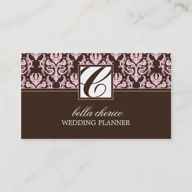 Tarjetas de visita del planificador de la boda (Anverso)