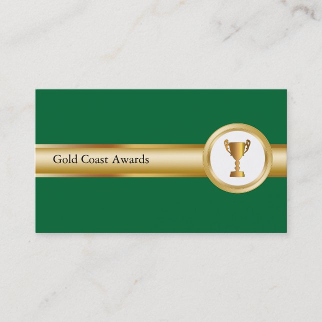 Tarjetas de visita del premio y del trofeo (Anverso)