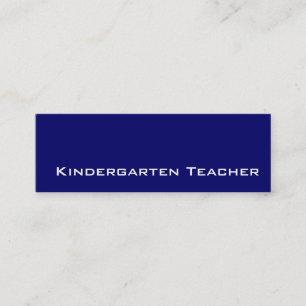 Tarjetas de visita del profesor de guardería blanc