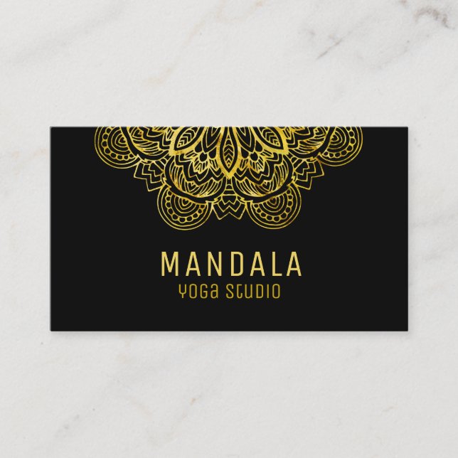 Tarjetas de visita del profesor de la yoga (Anverso)