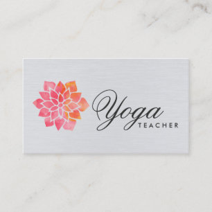 Tarjetas de visita del profesor de la yoga de la
