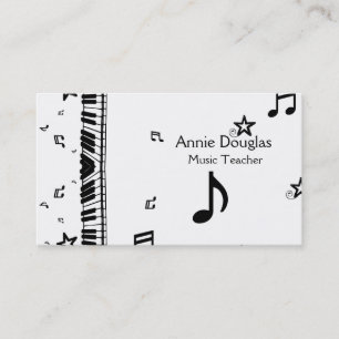 Tarjetas de visita del profesor de música
