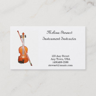 Tarjetas de visita del profesor de música del