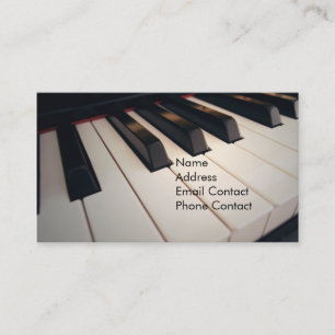 Tarjetas de visita del profesor de piano