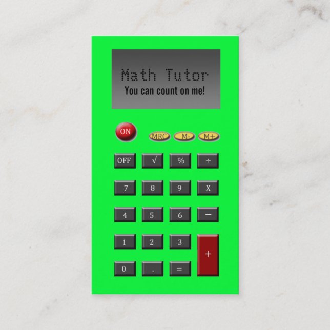 Tarjetas de visita del profesor particular de la (Anverso)