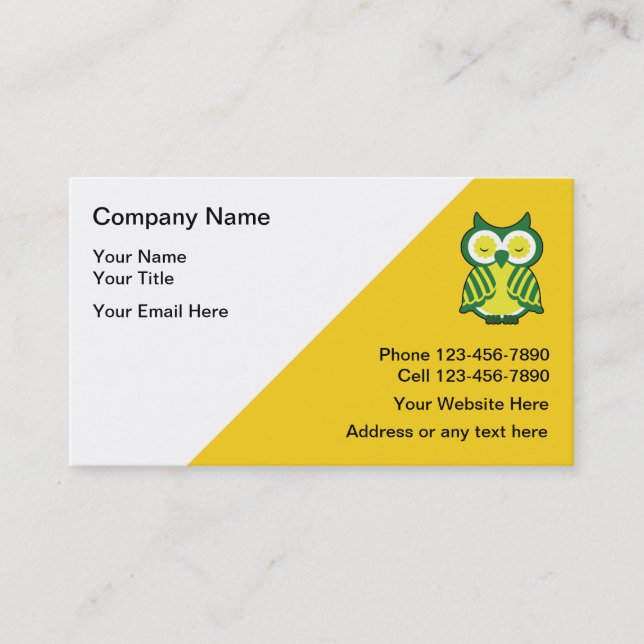 Tarjetas de visita del profesor particular del (Anverso)