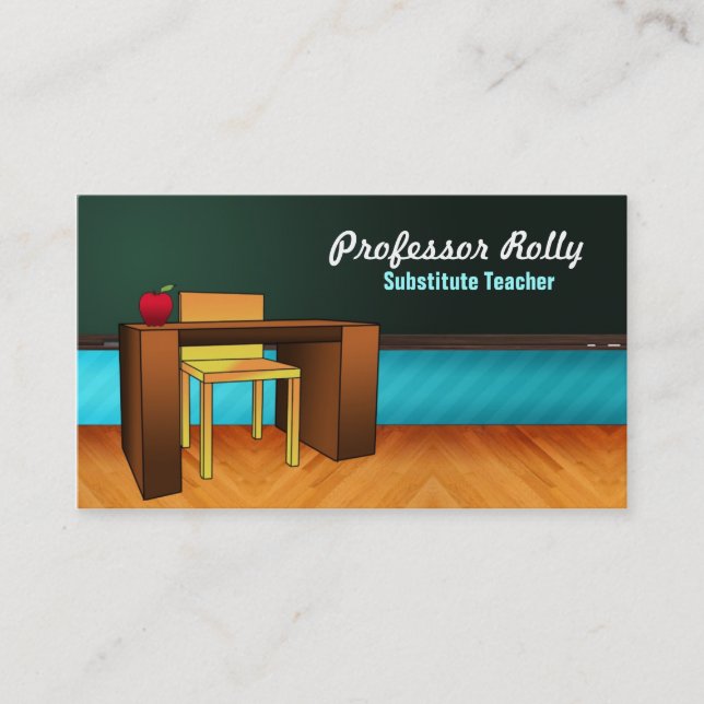 Tarjetas de visita del profesor sustituto (Anverso)