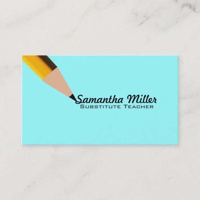 Tarjetas de visita del profesor sustituto (Anverso)