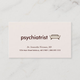Tarjetas de visita del psiquiatra