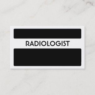 Tarjetas de visita del radiólogo blanco negro