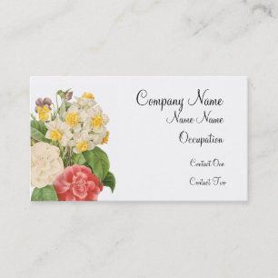 Tarjetas de visita del ramo de la primavera