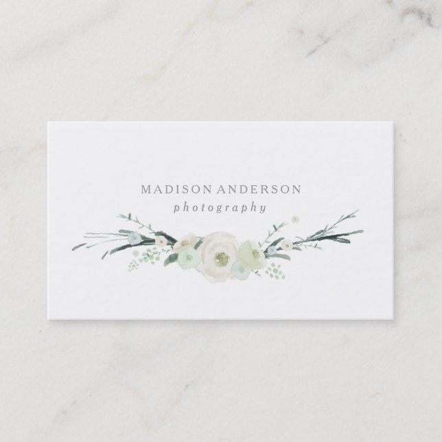 Tarjetas de visita del ramo el | de la acuarela (Anverso)