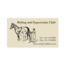 Tarjetas de visita del recortes del caballo del