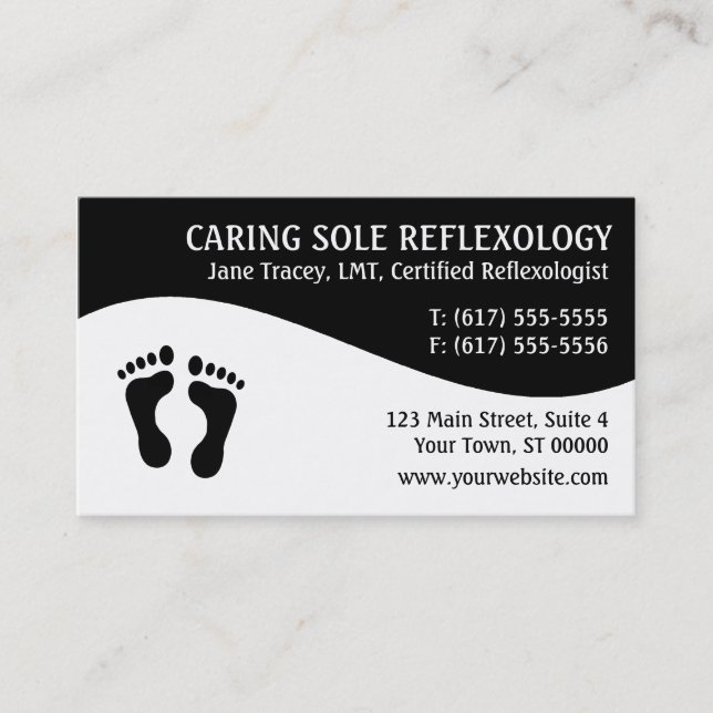 Tarjetas de visita del Reflexologist del (Anverso)