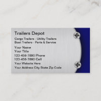 Tarjetas de visita del remolque