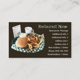 Tarjetas de visita del restaurante/del