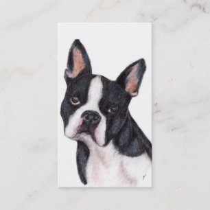 Tarjetas de visita del retrato de Boston Terrier