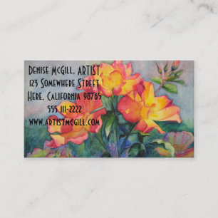 Tarjetas de visita del rosa de té