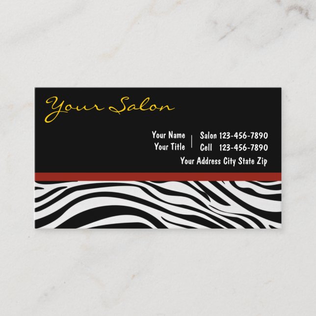 Tarjetas de visita del salón (Anverso)