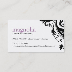 Tarjetas de visita del salón de belleza