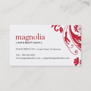 Tarjetas de visita del salón de belleza