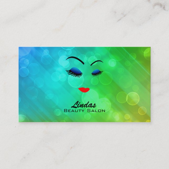 Tarjetas de visita del salón de belleza (Anverso)